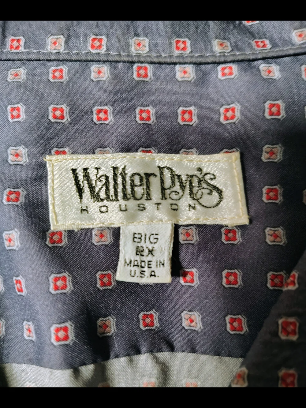 Vintage Walter Pye's Geo Print Pajama Top